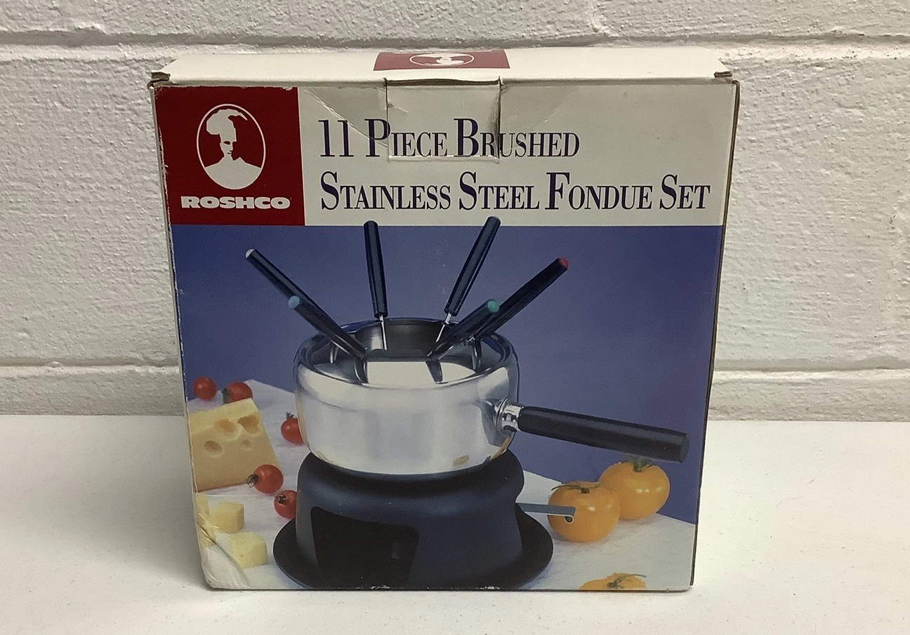Roshco Fondue Set 11 Piece Brushed Steel
