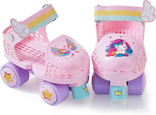 Kids Roller Skates Age 2-4 Years Old, Adjustable Quad -Toddler - Beginner