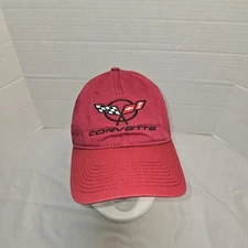 Corvette Adj Strap Red Hat Officially Licensed General Motors GM Euc Exclusive