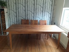 Solid oak 8 seater dining table Made in Denmark
