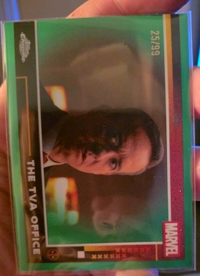 2025 Deadpool Topps Chrome Green #57 The TVA Office /99 Rare 25/99