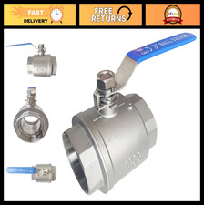 3" Full Port Ball Valve, 316 Stainless Steel, NPT Female Thread, Water/Oil/Gas W