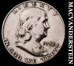 1952-D Silver Franklin Half Dollar - Scarce  Better Date  No Reserve  #M414