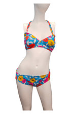Willow Bay Vintage 70's Floral Bikini Womens size 11 Swimwear Swimsuit 2 Piece