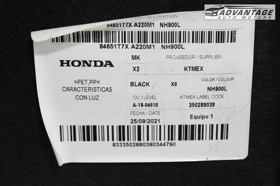 Honda HR-V 2016-2022 maletero trasero izquierdo cuarto inferior moldura panel de cubierta OEM Foto 3 de 4