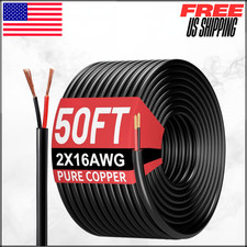 Conductor Wire 16 AWG Pure Copper Stranded PVC Electrical Cable 50FT 16 Gauge 2