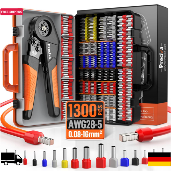 Crimpzangen AderendhüLsen Set, Preciva Crimpzange 0,08-16Mm² AderendhüLsenzange-image