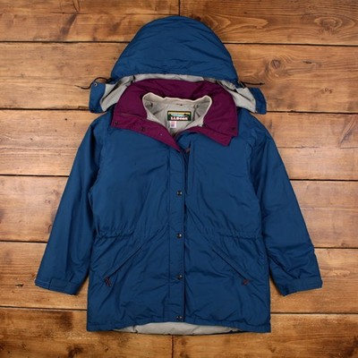 Vintage L.L.Bean Outdoor Jacke L 80er Penobscot Parka USA Made Blau