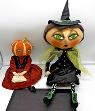 Joe Spencer Witch Doll Pumpkin Gathered Traditions Gallery ll XANZABELLE