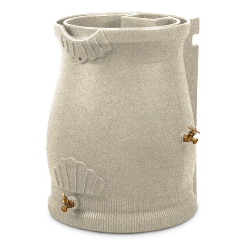Good Ideas RWURN50-SAN 50 Gallon Rain Water Saver Wizard Barrel Urn, Sandstone - Picture 1 of 11