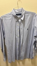 Ralph Lauren, Button Down Dress Shirt, 17x36/37, Blue