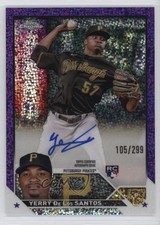 2023 Chrome Update Purple Speckle Refractor /299 Yerry De Los Santos Auto 04tw