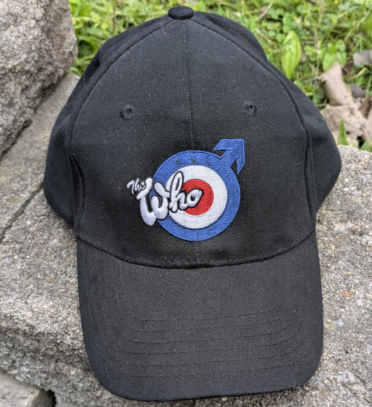Black Adjustable Strapback Baseball Cap Hat, The Who Target Logo, One Size