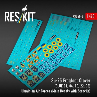 ResKit RSB48-0005 - 1:48 Su-25 Frogfoot Clover (BLUE 01, 04, 10, 22, 33) Ukraini