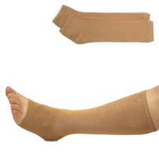 Universal Tan Leg Orthopedic Brace 4 Way Stretch Skin Protector IV Wound Cover