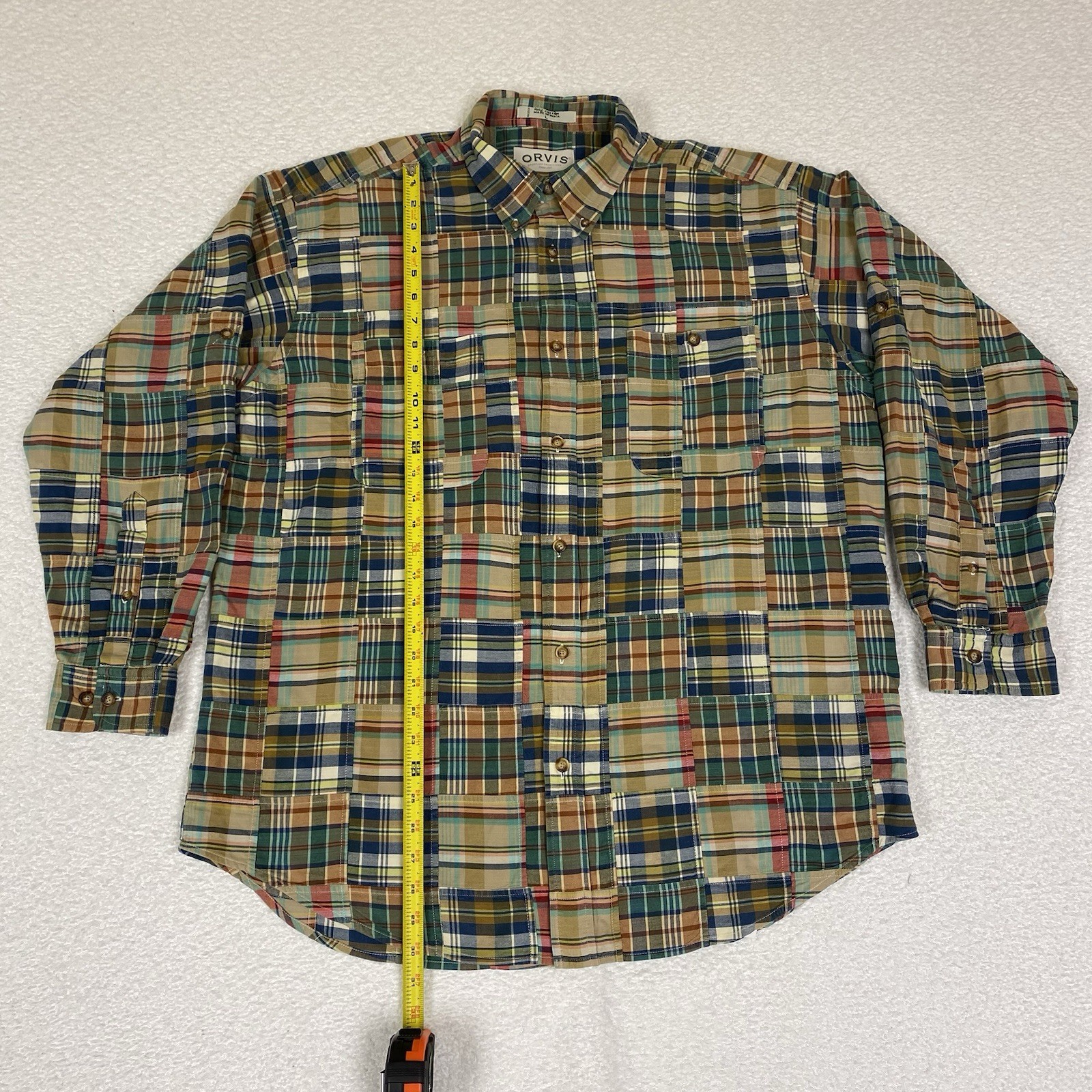 Orvis Mens L  Madras Patchwork - image 4