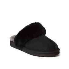 Women's Sydney Genuine Shearling Scuff Slipper Black