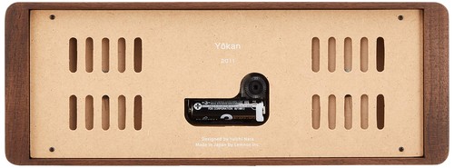 Lemnos Table Clock Thermometer/Hygrometer Analog Natural Wood Fabric Brown Yokan - Picture 2 of 4
