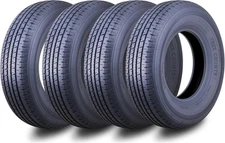 4PC Trailer Tires ST225/75R15 Free Country Radial 10 Ply LR E w/Scuff Guard