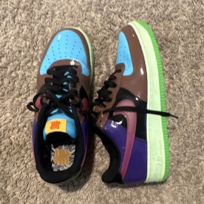 Nike Air Force 1 Low Colorblock Multicolor Sneaker Blue Brown Green Purple