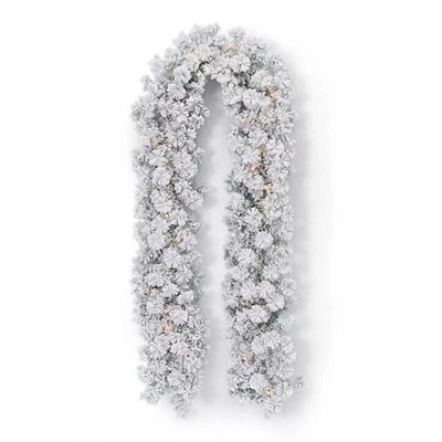 Seasonal LLC Flocked Winter Fir Garland BRAND NEW IN THE BOX.