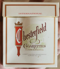CHESTERFIELD INTERNATIONAL - Caja de paquetes de cigarrillos vacía de los años 20