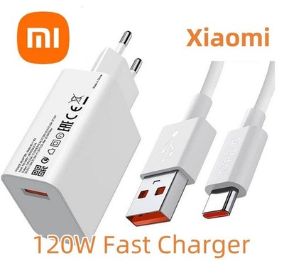 Xiaomi Redmi 120W Fast Charger German AC Adapter, Type-C Cable (3 Options)