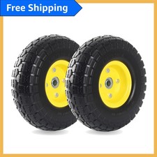 10-Inch Flat-Free Polyurethane Tires - Perfect for Gorilla Carts & Trailers