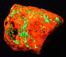 Willemite Calcite Fluorescent Mineral Sterling Hill NJ