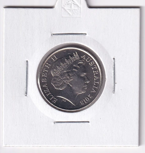 AUSTRALIAN: 2018 10 CENT LOW MINTAGE UNC COIN IN 2X2 HOLDER #6741