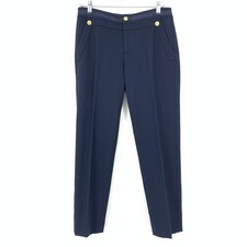Tommy Hilfiger Madison Ankle Pants Womens Sz 6 Navy Blue Straight Leg