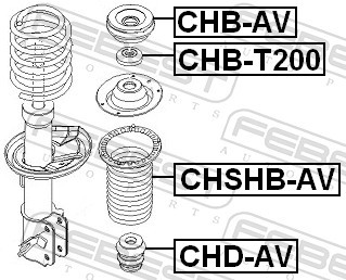 Fits FEBEST CHB-AV FRONT SHOCK ABSORBER BACKREST CHEVROLET AVEO SEDAN ⭐UK Stock⭐