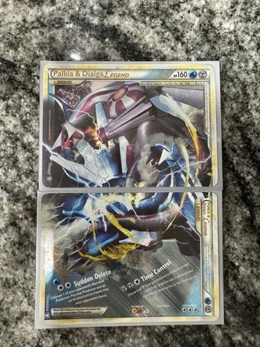 Palkia & Dialga Legend 101/102 and 102/102 Triumphant Holo Pokemon Top & Bottom