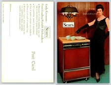 SEARS LADY KENMORE DISHWASHER Advertising Postcard W142
