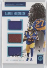 2019 Encased Rookie Triple Memorabilia Sapphire 50/50 Darrell Henderson on6