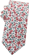 Men'S Cotton Floral Neck Tie 2.56'' Printed Skinny Tie