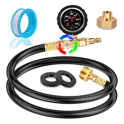 #ad #ad New RV Winterizing Kit with Oil Pressure Gauge 60 inch Compressor Black $39.79