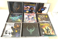 Lot of 9 vintage PC CD-ROM  Games  Half Life Counter Strike Freespace 1990's