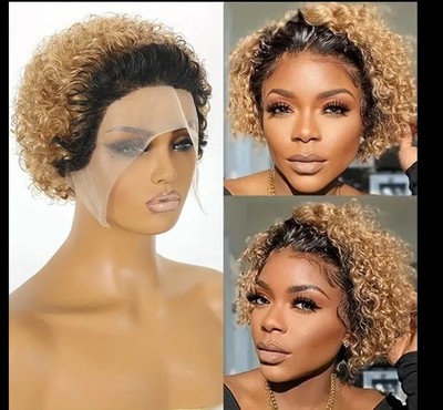 Ombre Curly Pixie Lace Wig