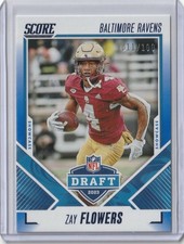 2023 Zay Flowers Score NFL Draft Showcase /100 # 20 Rookie RC