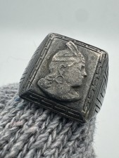 Vintage Native American Silhouette 925 Sterling Silver Ring