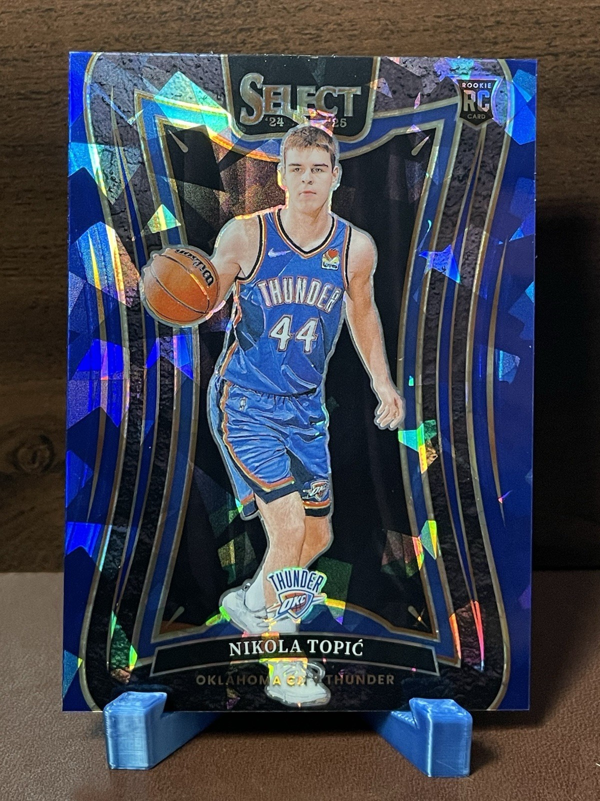 2024-25 Select Nikola Topic Mezzanine RC Blue Cracked Ice Prizm #396 Thunder