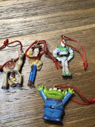 Vintage Toy Story Character Ornament Lot Woody Buzz Lightyear Alien Bullseye