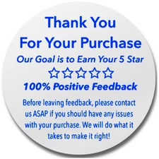 2” Stickers Thank You Purchase Ebay Seller  Shipping labels for online sellers