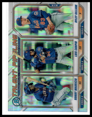 2021 Bowman #TP-NYM Carpio Mauricio Gilliam Chrome Talent Pipeline Mets RC