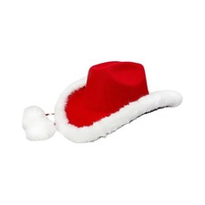 Christmas Cowboy Hat Xmas Cowgirl Hat for Costume Accessories Travel Fancy Dress