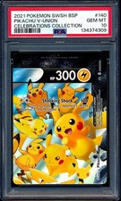 Pikachu V-Union 2021 Pokemon Celebrations Collection Promo #140 PSA 10
