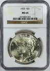 1923 PEACE DOLLAR NGC MS64! TERRIFIC COLLECTOR GRADE! BEAUTIFUL COIN! NR #G3304