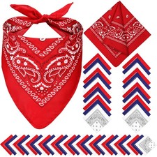 60 Pcs Assorted Colors Bandanas Bulk Western Headband Multi Purpose Paisley C...