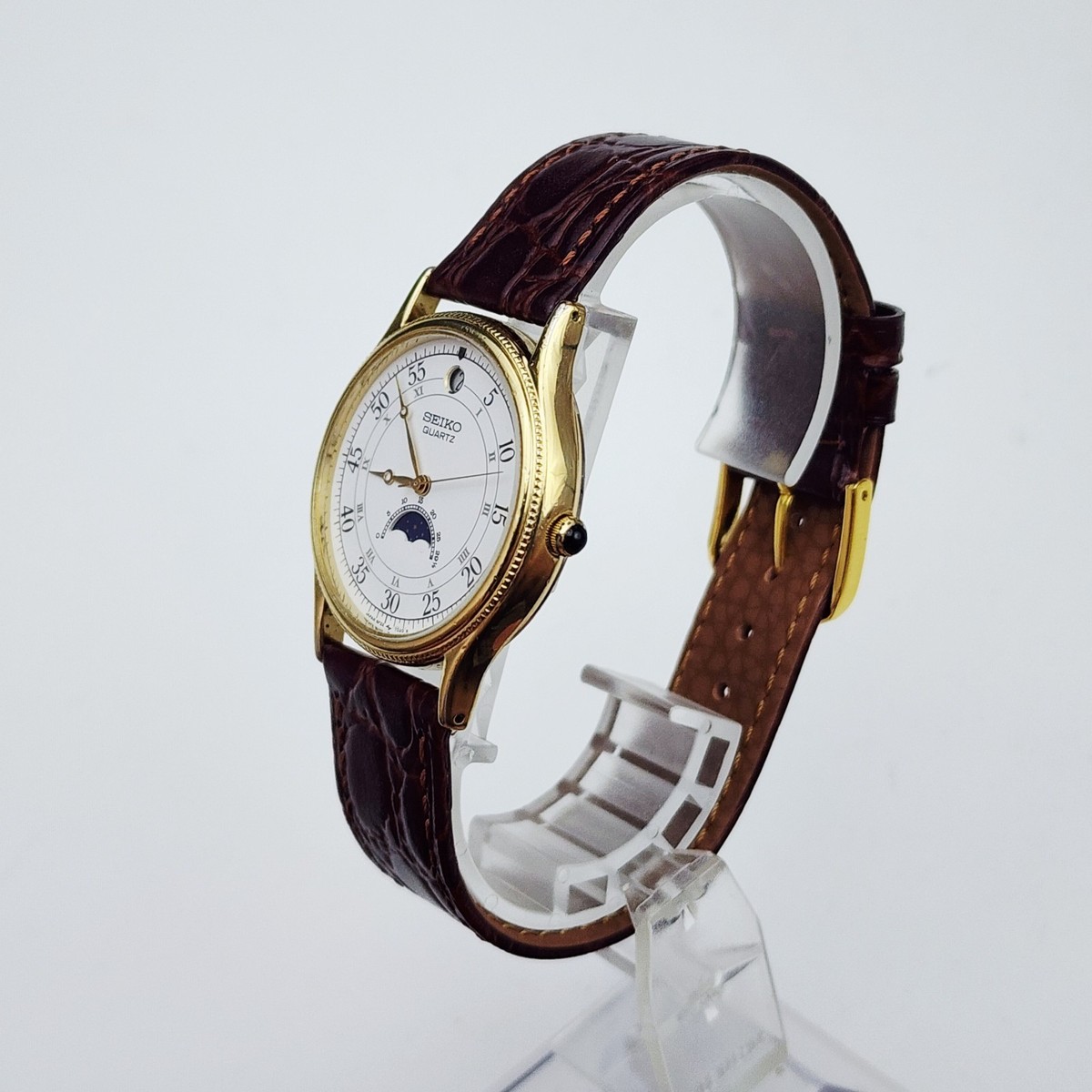Men's JAPAN Vintage 1988 MOONPHASE Watch SEIKO 6F22-7010 | eBay